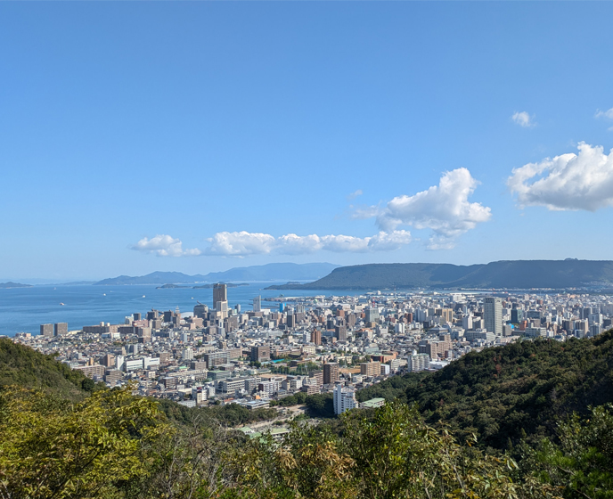 展望所から市街地の眺望